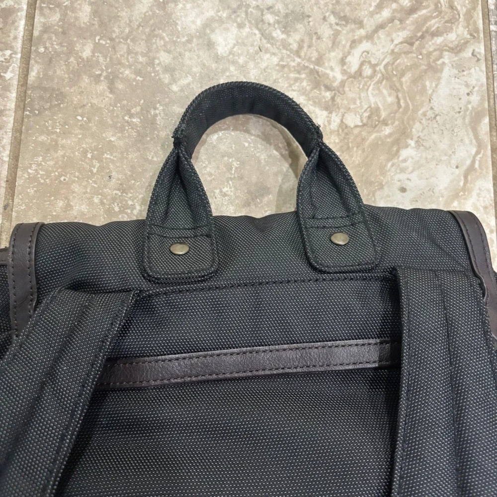 Banana Republic Nylon Backpack with Leather Trim and Front Zip Pockets‎